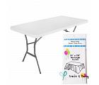 PLASTIC WHITE FOLDING TABLES (para agregar a su orden, NO para e